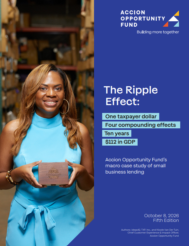 Woman holding a plaque - Cover of Ripple Effect Report